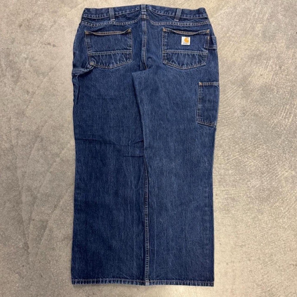 Men's Carhartt Carpenter Jeans Blue Workwear Utility Pants 36 x 28